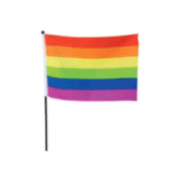 8" Pride Stick Flag w/ Ball Tip