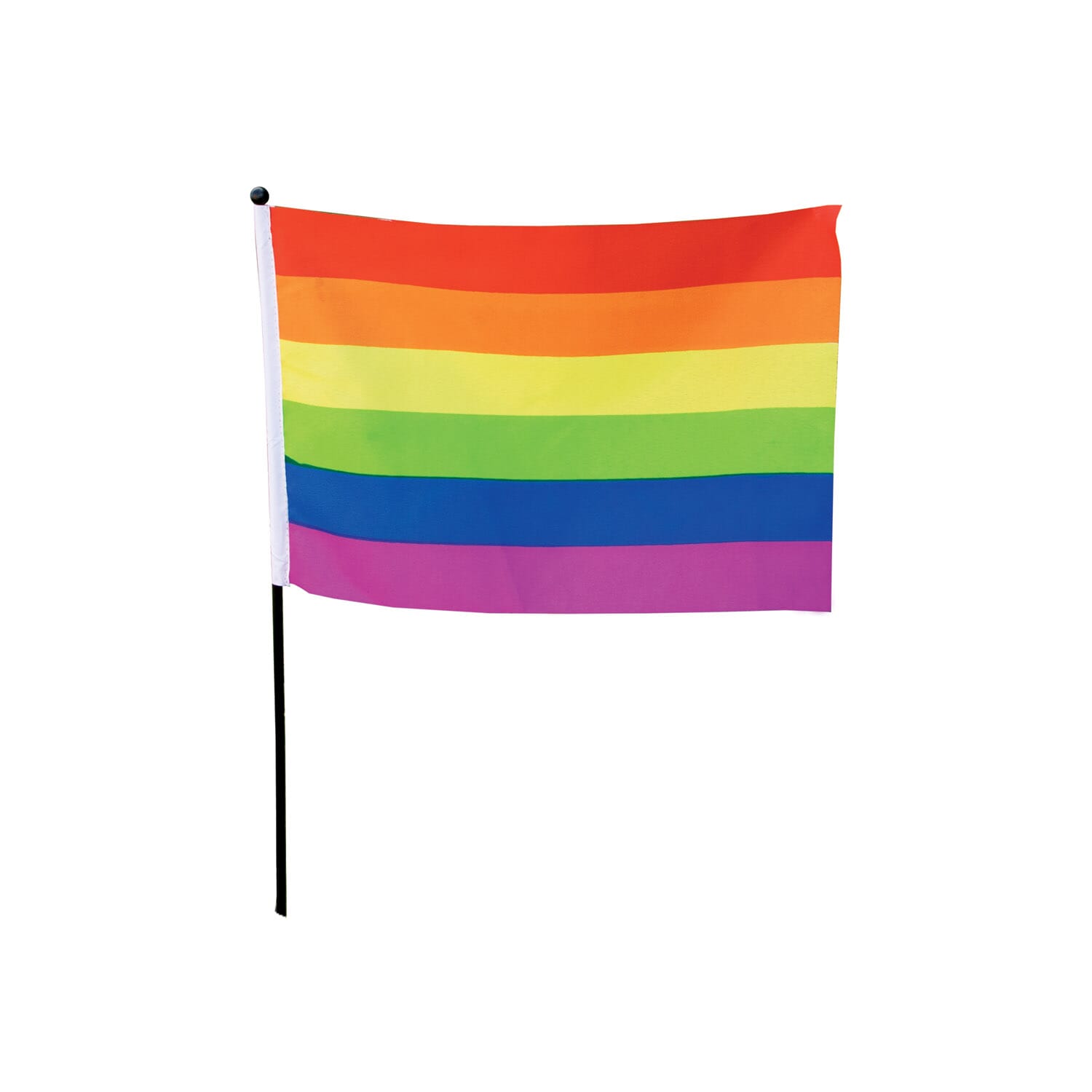 8" Pride Stick Flag w/ Ball Tip