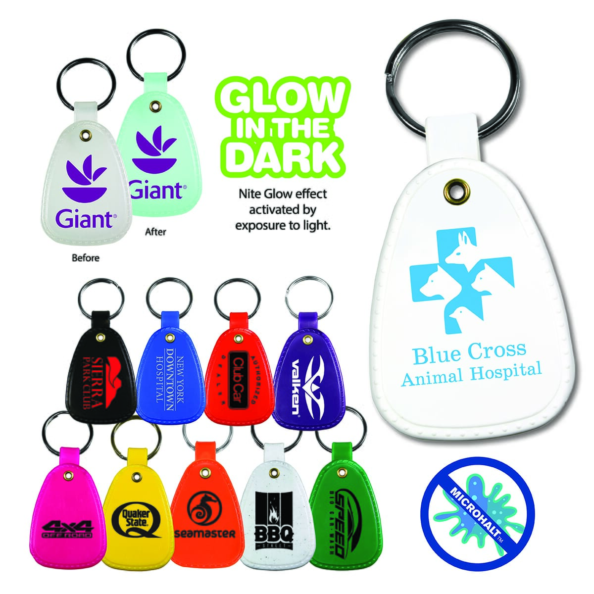 Custom MicroHalt™ Western Saddle Key Tags Antimicrobial Crestline