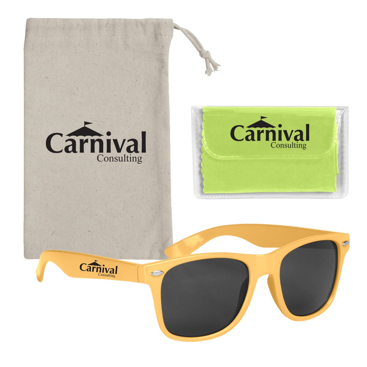 Malibu Sunglasses With Microfiber Cloth and Pouch