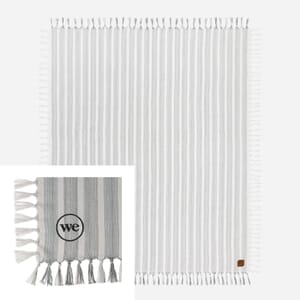 striped throw blanket