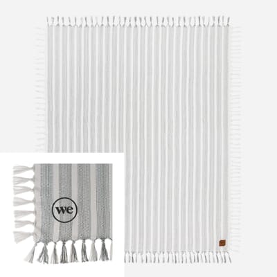 striped throw blanket