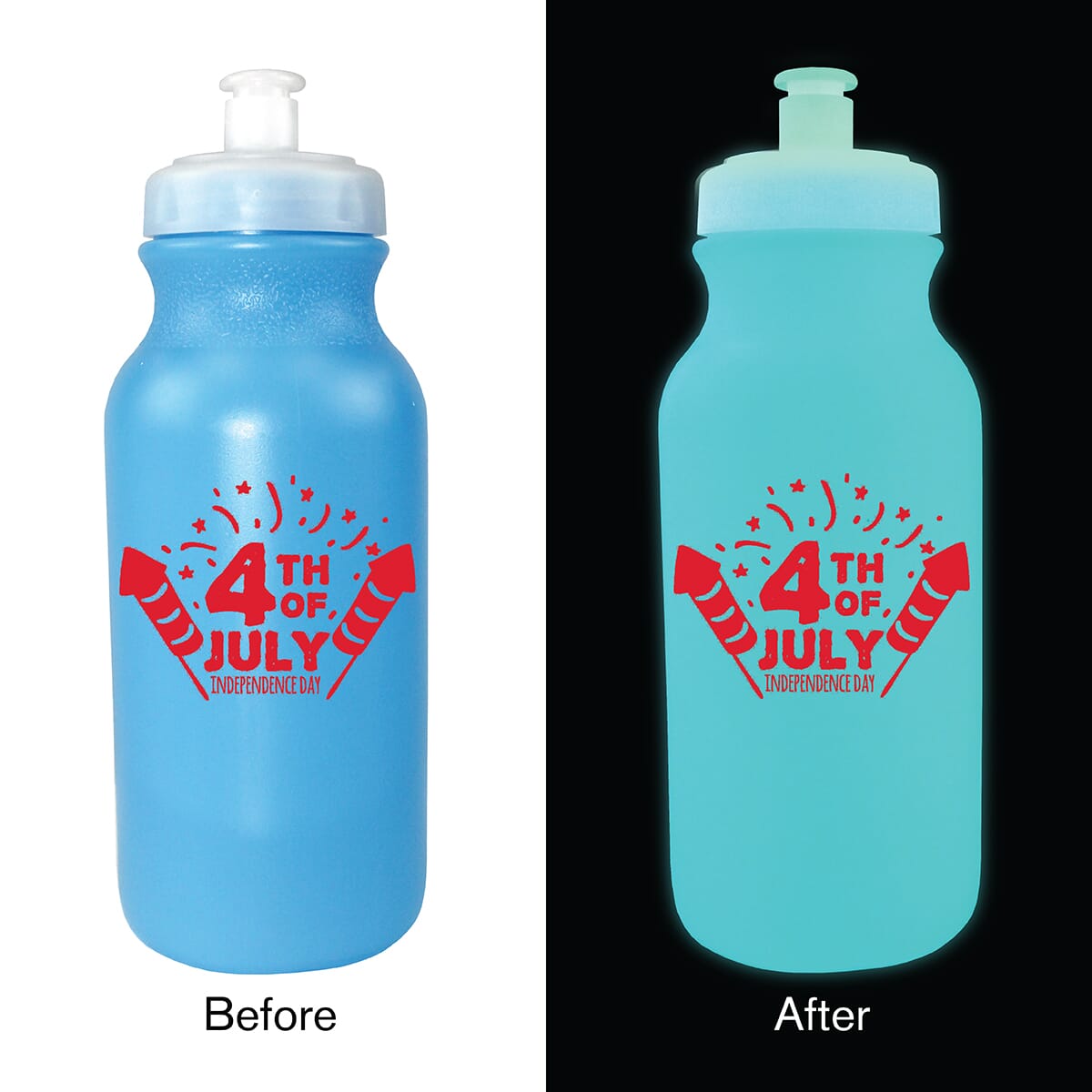 20 oz Nite Glow Value Cycle Bottle with Push 'n Pull Cap