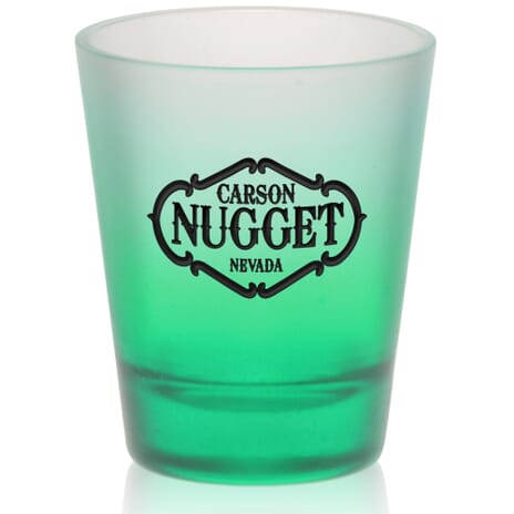 colorful frosted shot glass