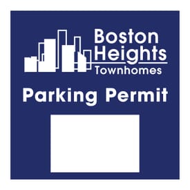 Outside Parking Permit- Square 3&quot; x 3&quot;