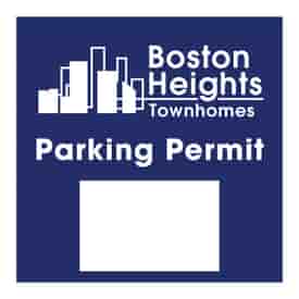 Outside Parking Permit- Square 3" x 3"