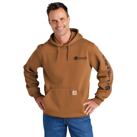 carhartt brown hoodie with logo
