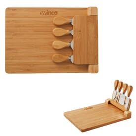 5-Piece Magnetic Bamboo Cheese Board Set