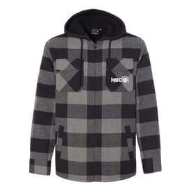 Burnside Quilted Flannel Full-Zip Hooded Jacket