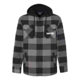 Burnside Quilted Flannel Full-Zip Hooded Jacket