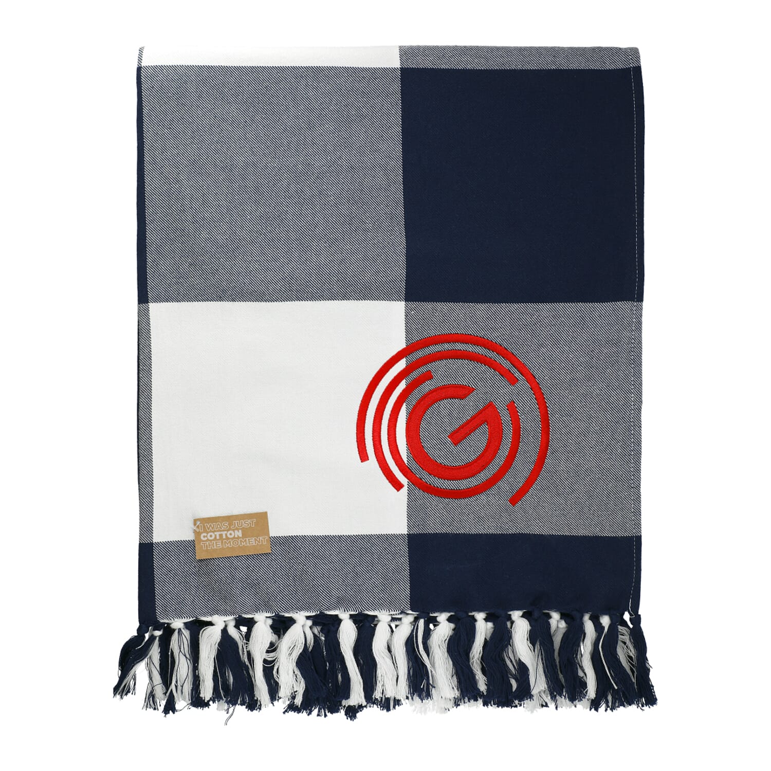 Field & Co. 100% Organic Cotton Check Throw Blanket