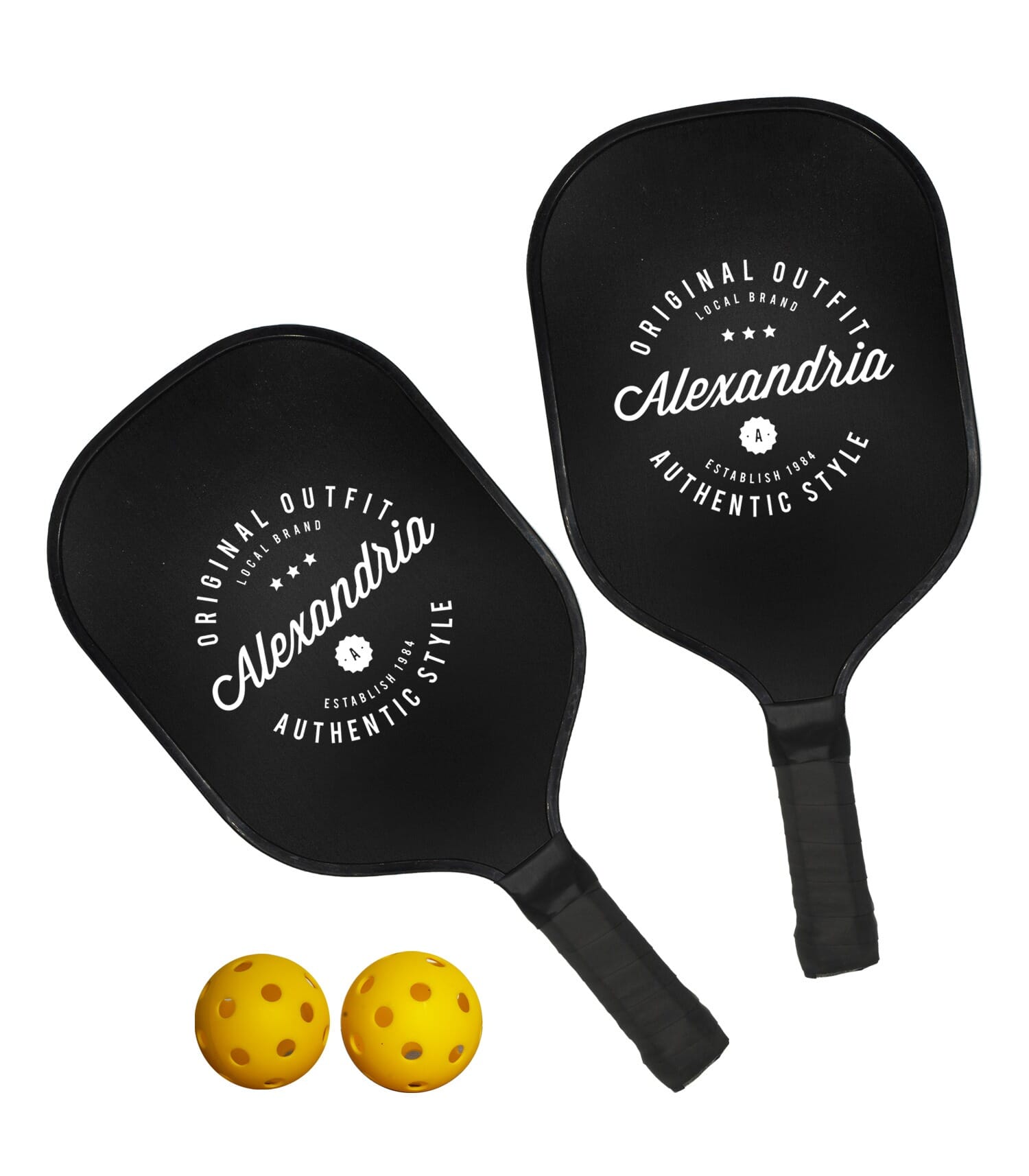 pickleball set with customized paddles