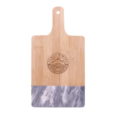 Black Marble and Bamboo Cutting Board