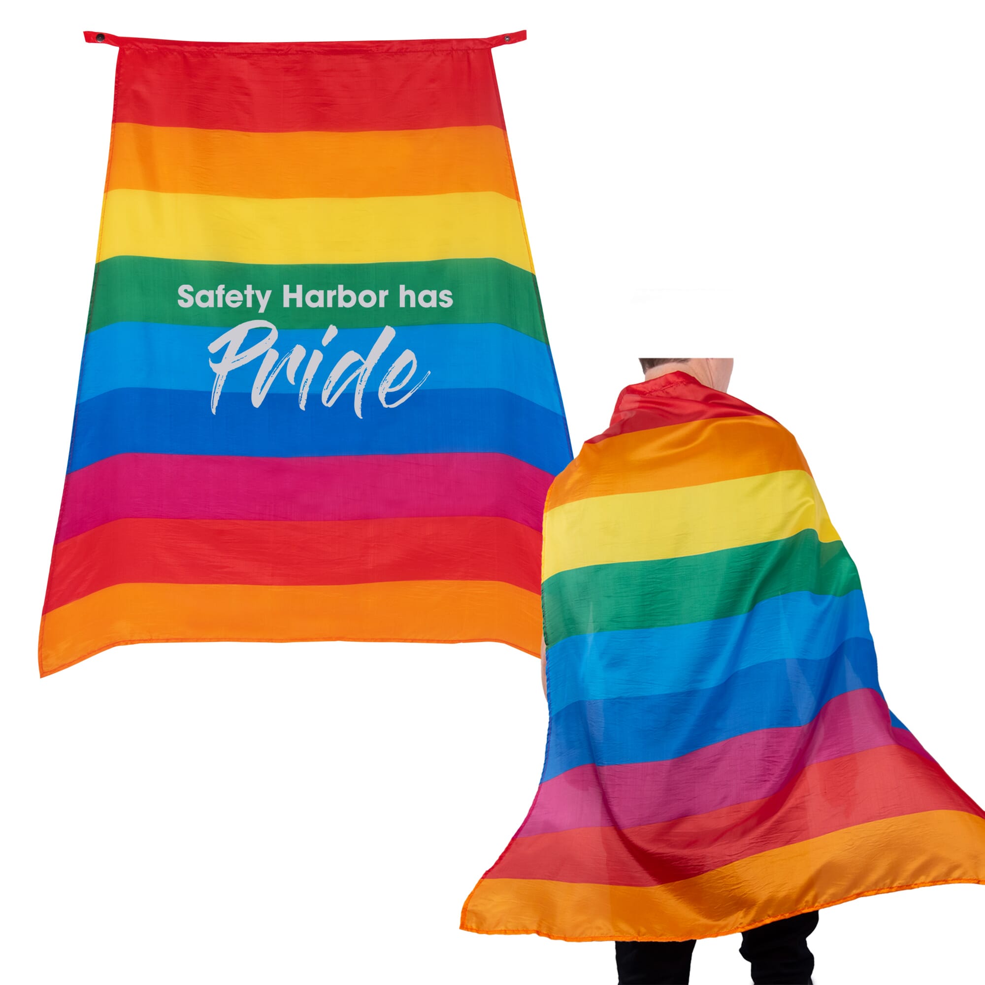 Flying Pride Rainbow Cape Promotional Crestline