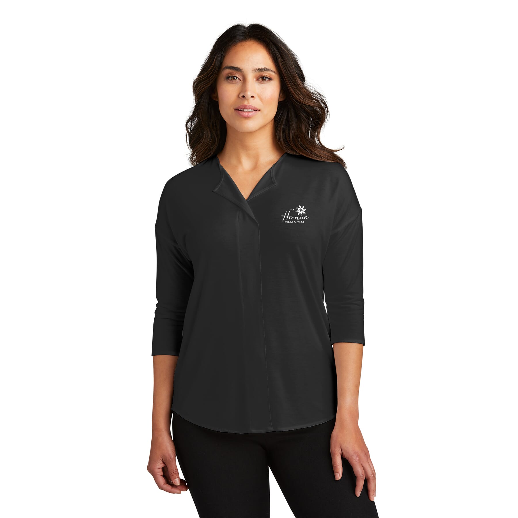 Ladies' Port Authority® Concept 3/4-Sleeve Soft Split Neck Top