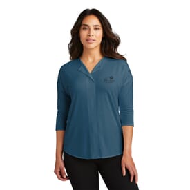 Ladies' Port Authority® Concept 3/4-Sleeve Soft Split Neck Top