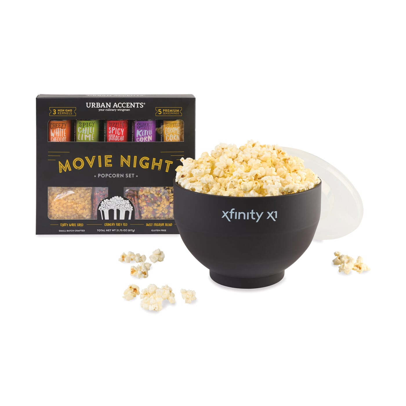 popcorn kernals & popper gift set