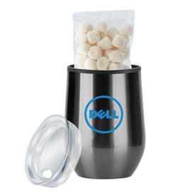 12 oz Stemless Wine Tumbler w/Plastic Lining - Jelly Belly&#174; Champagne Bubbles