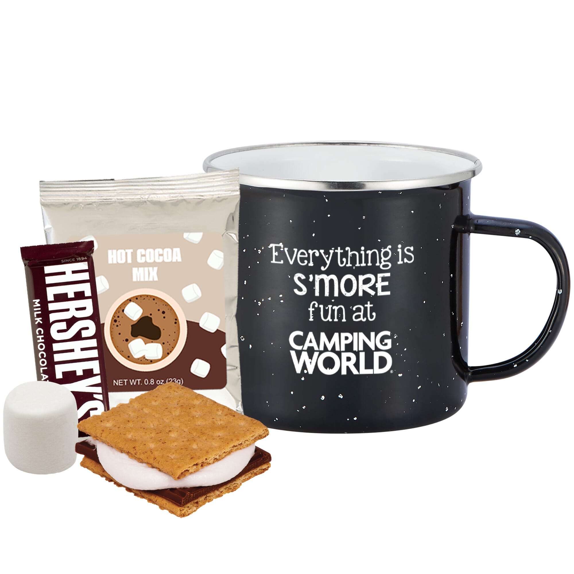 16 oz Speckled Camping Mug - Cocoa & S'Mores Gift Set