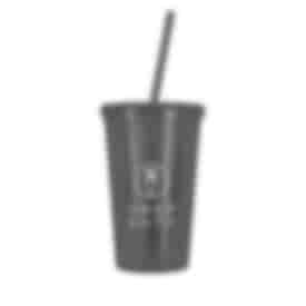 17 oz Carson Double Wall Bolero Tumbler with Lid and Matching Straw - 24hr Service