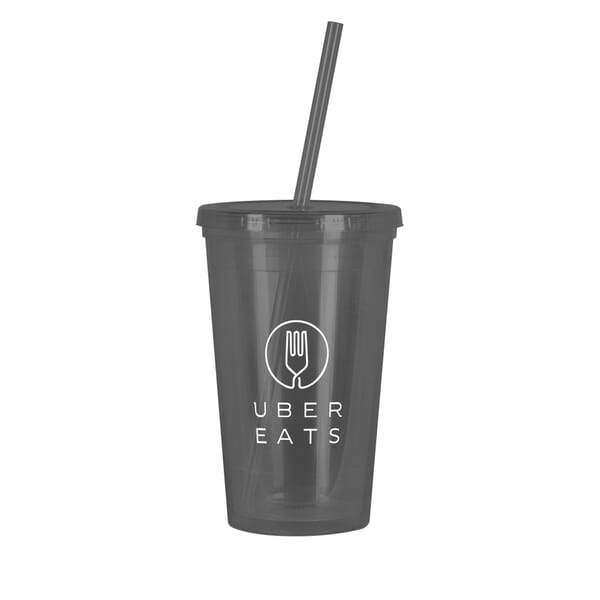 17 oz Carson Double Wall Bolero Tumbler with Lid and Matching Straw - 24hr Service