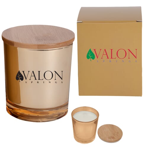 soy candle with bamboo lid