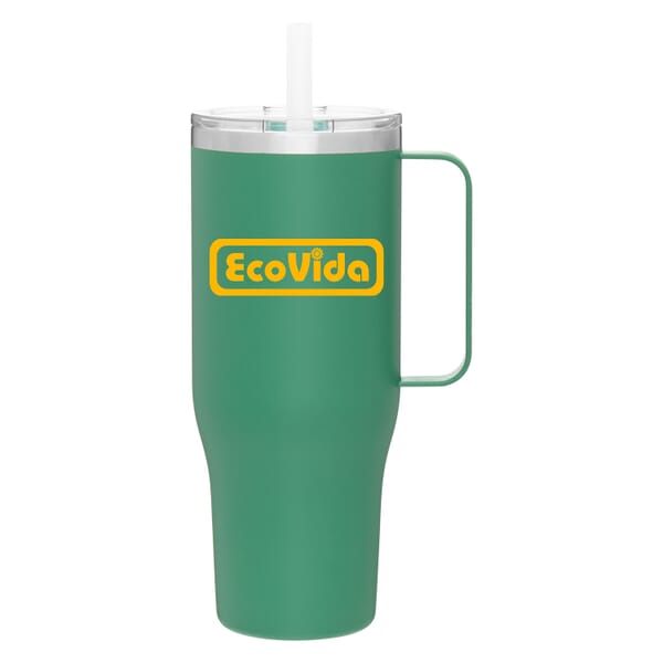 Custom 40 oz Tumbler With Handle Lid and Straw Insulated Stainless Steel  Dupe Travel Mug Iced Coffee Cup Car Travel Mug 40oz