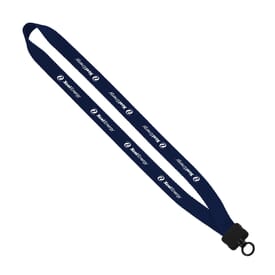 3/4" SMOOTH NYLON LANYARD WITH PLASTIC CLAMSHELL & O-RING AND CONVENIENCE RELEASE