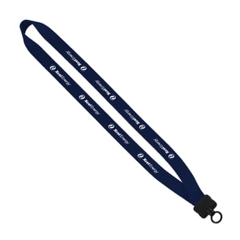 3/4&quot; SMOOTH NYLON LANYARD WITH PLASTIC CLAMSHELL &amp; O-RING AND CONVENIENCE RELEASE