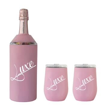 Vinglace Wine Bottle Insulator &amp; 2 Glass Gift Set
