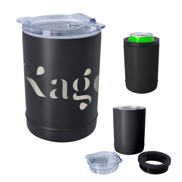 2-In-1 Full Laser Copper Insulated Beverage Holder and Tumbler