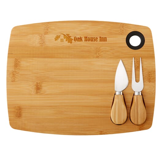 3 Piece Bamboo Cheese Board Set