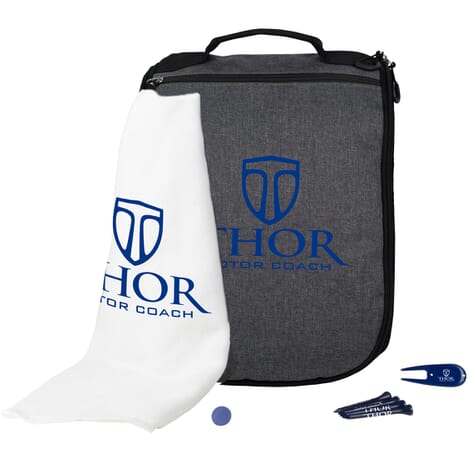 Custom golf bag and golf towel set