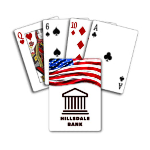 Playing Cards with Flag - USA Theme