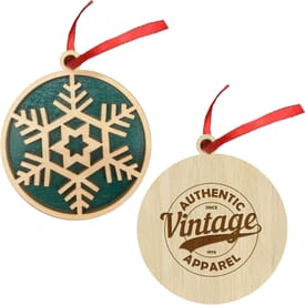 Layered Wood Ornament - Snowflake