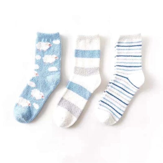 Custom Knit Fuzzy Socks