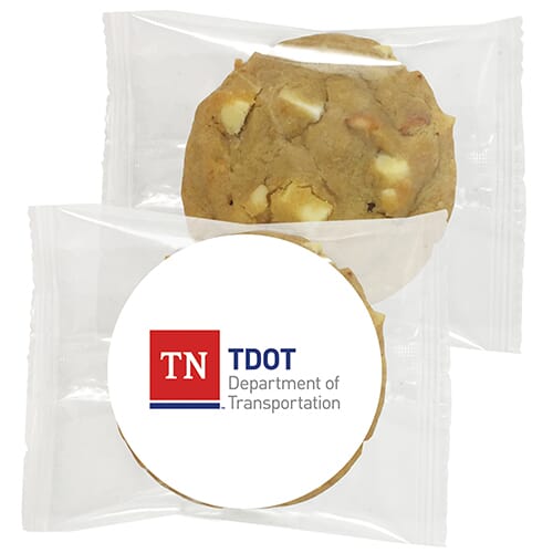 gourmet cookies with your logo on wrapping