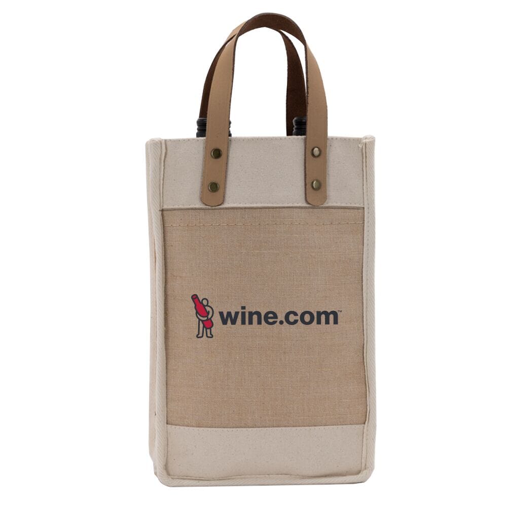 Sonoma Cotton Jute Wine Cooler Bag 