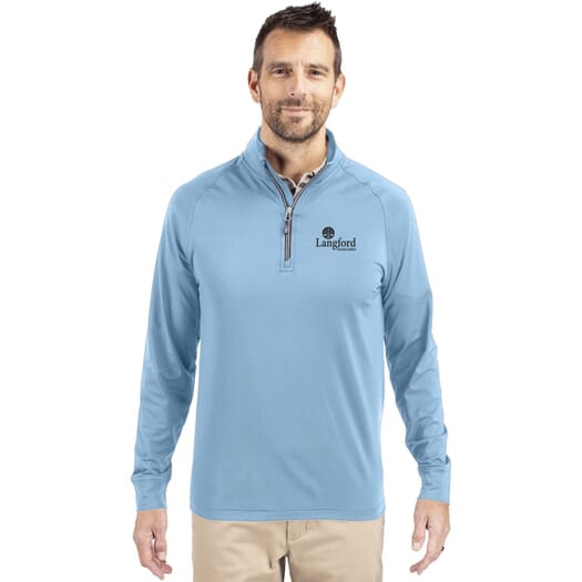 Men's Cutter & Buck Adapt Eco Knit Stretch Recycled Quarter Zip Pullover