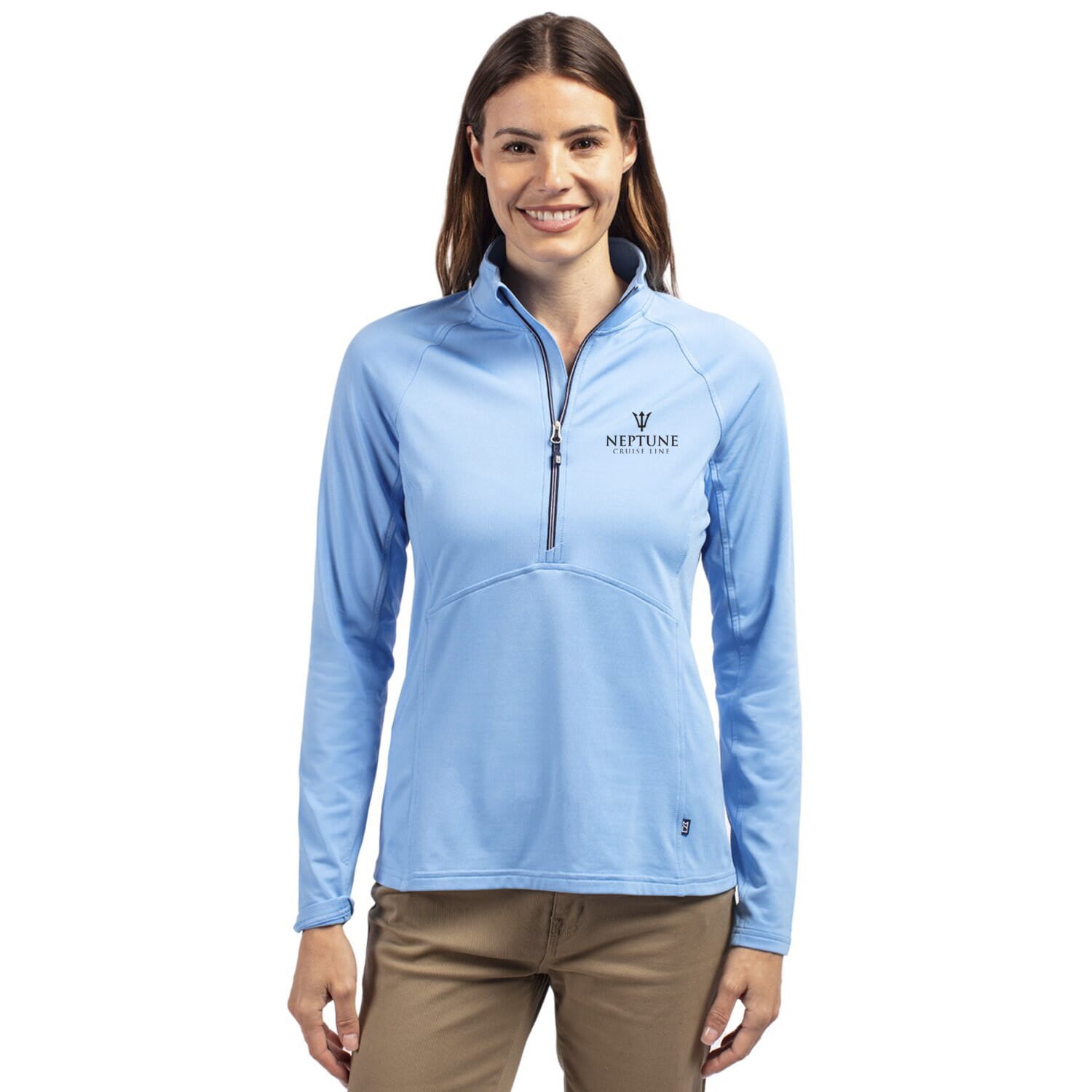 Women's Cutter & Buck Adapt Eco Knit Stretch Recycled Half Zip Pullover