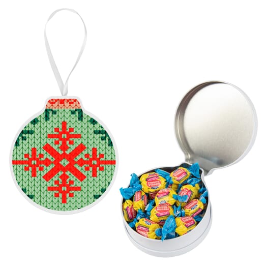 FULL COLOR ORNAMENT TIN WITH CANDY