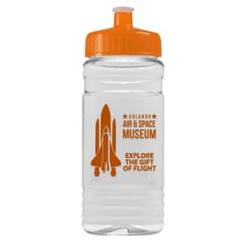 20 oz Clear Sports Bottle with Push Pull Lid