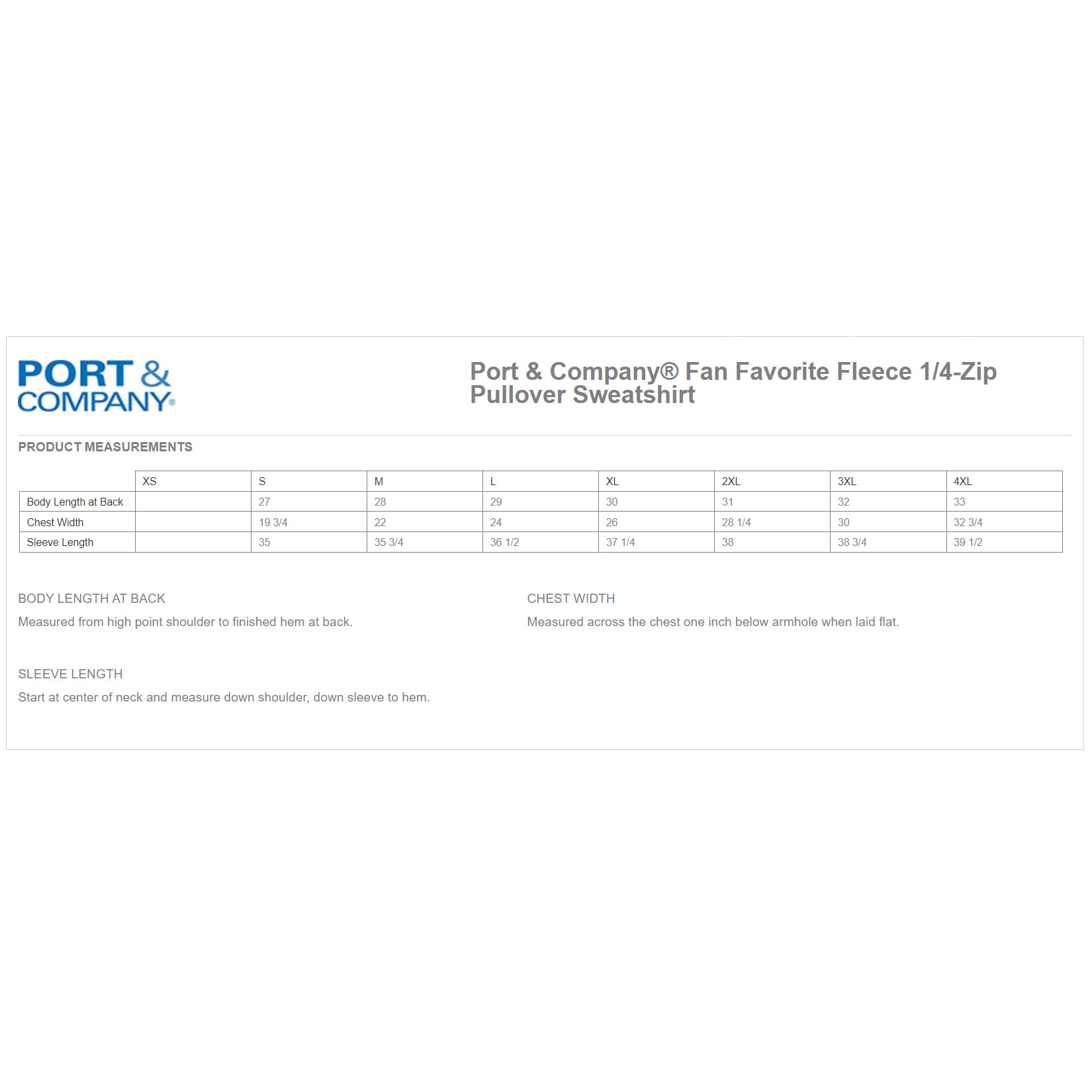 Port & Company® Fan Favorite™ Fleece 1/4 Zip Pullover Sweatshirt