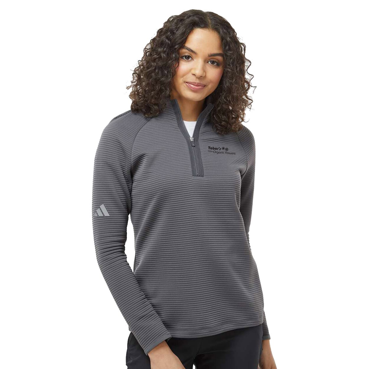 (12) GRAY FIVE Women's Adidas® Spacer Quarter-Zip Pullover, EMBROIDERY (UP  TO 8,000 STITCHES)