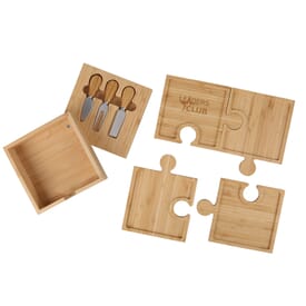 Bamboo 6-in-1 Puzzle Cheese Board Set