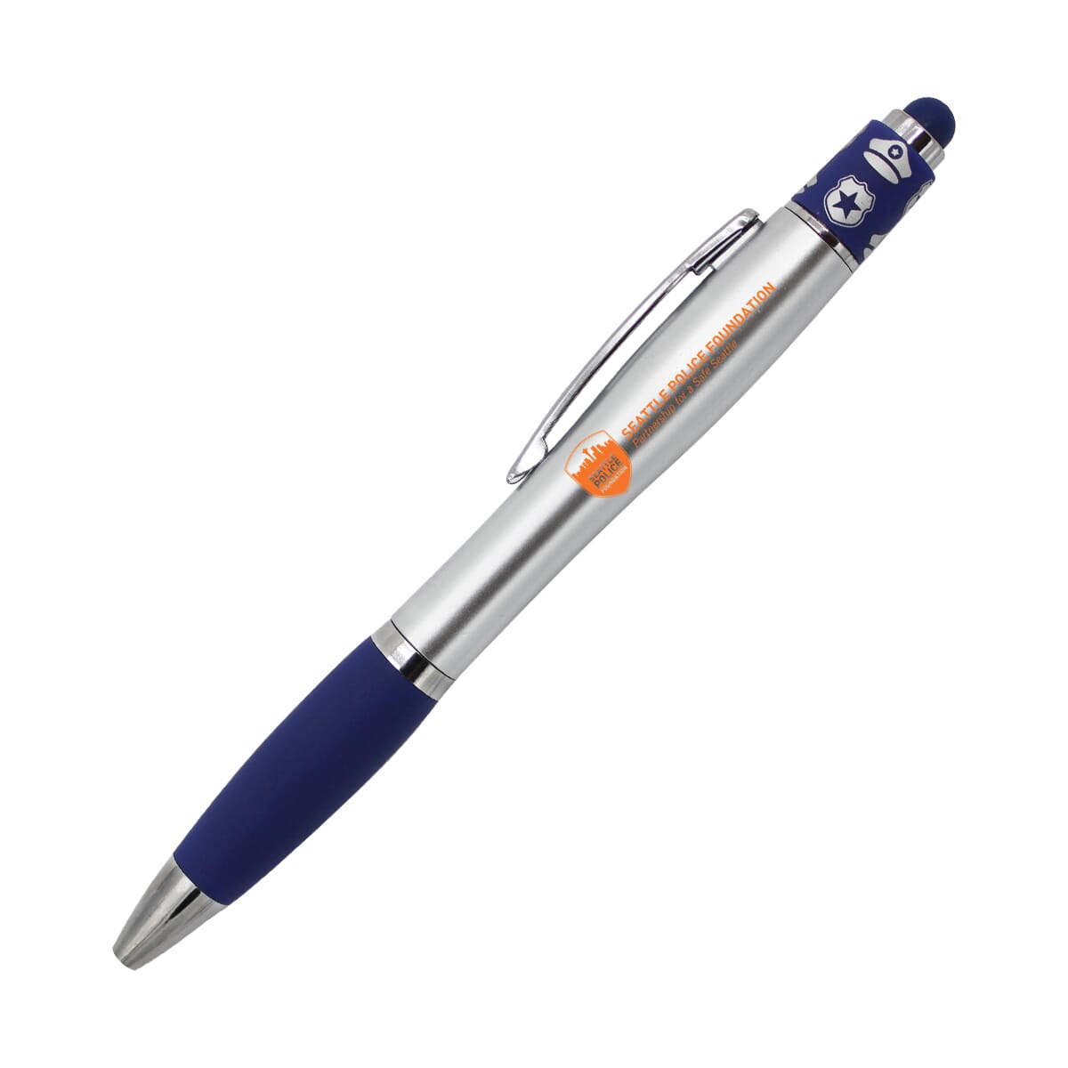 Police Spin Top Pen with Stylus