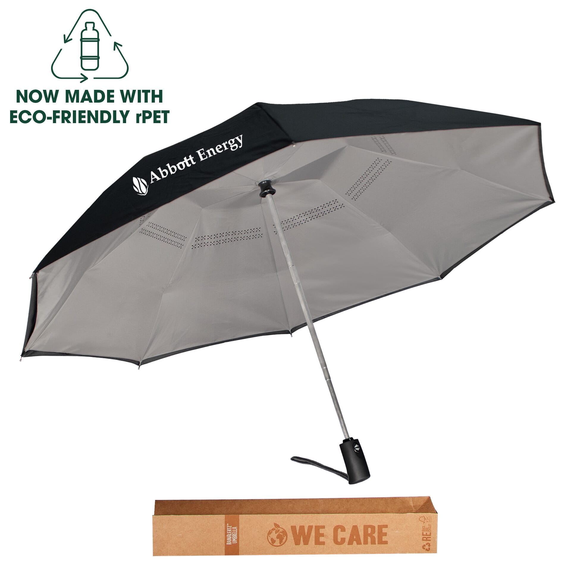 Rebel 3 RPET Auto Open/Close Inverted Folding Umbrella
