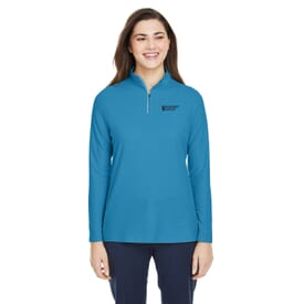 Ladies' CORE365 Fusion ChromaSoft™ Pique Quarter-Zip