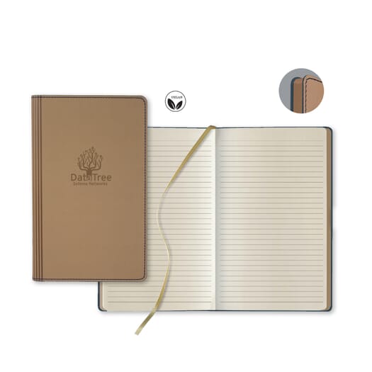 Vegan Mid Size Ivory Lined Journal