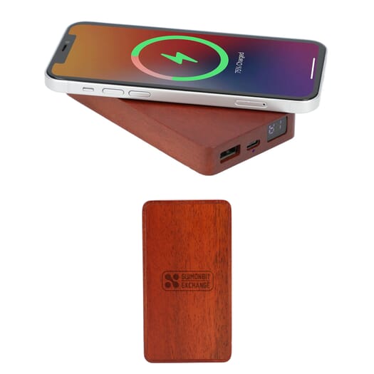 FSC® 100% Wood MagClick™ Fast Wireless Power Bank